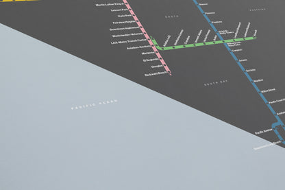 LA Metro Rail / Dark Mode System Map
