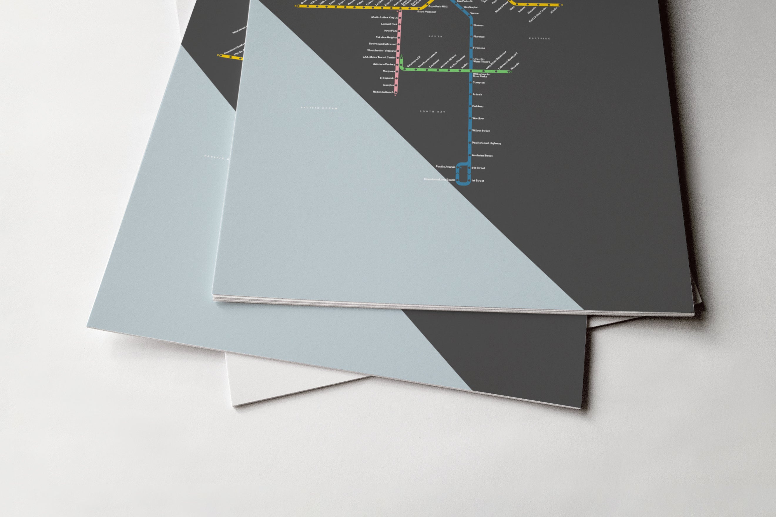LA Metro Rail / Dark Mode System Map