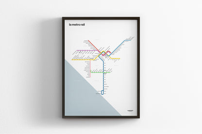 LA Metro Rail / Light Mode System Map