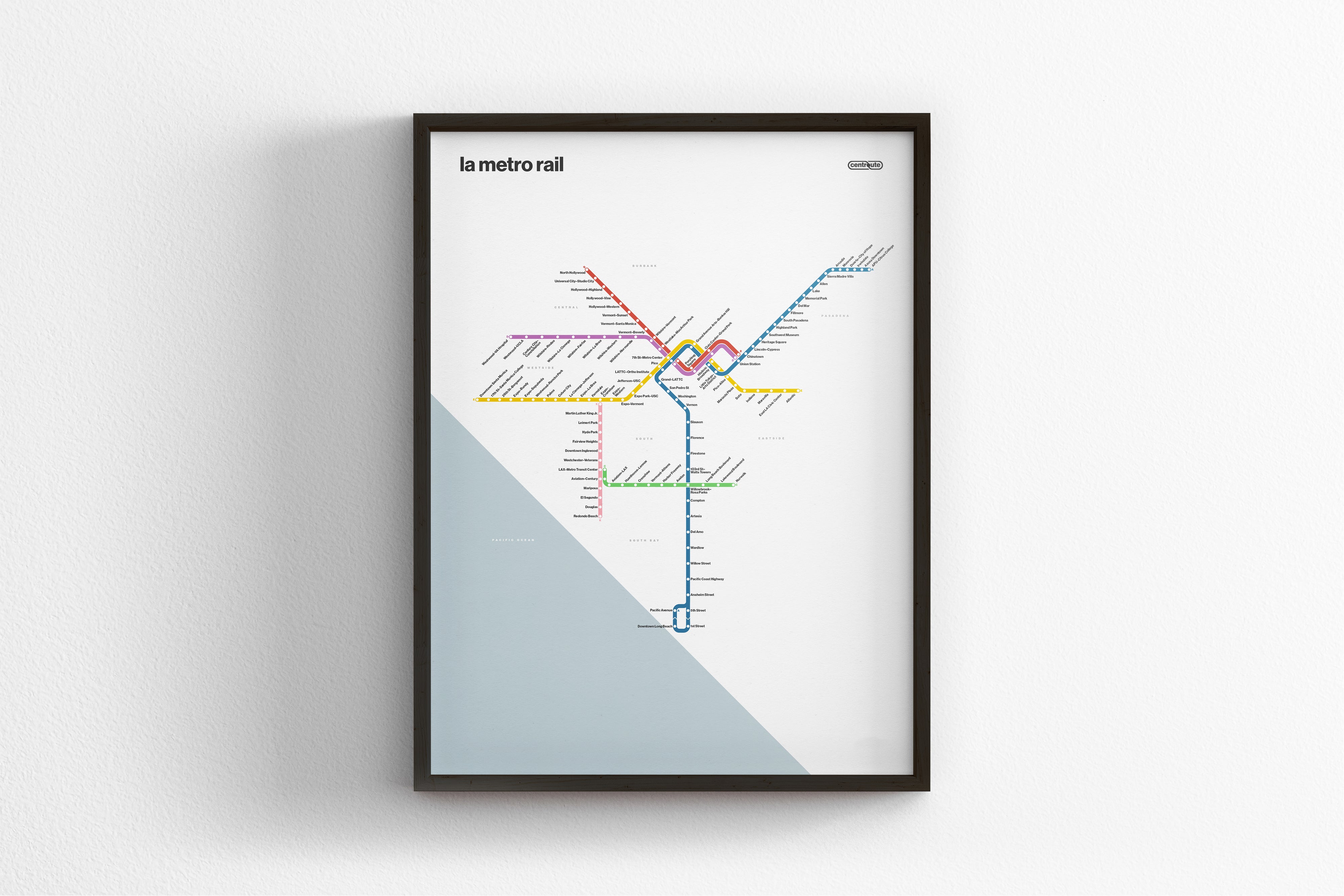 LA Metro Rail / Light Mode System Map