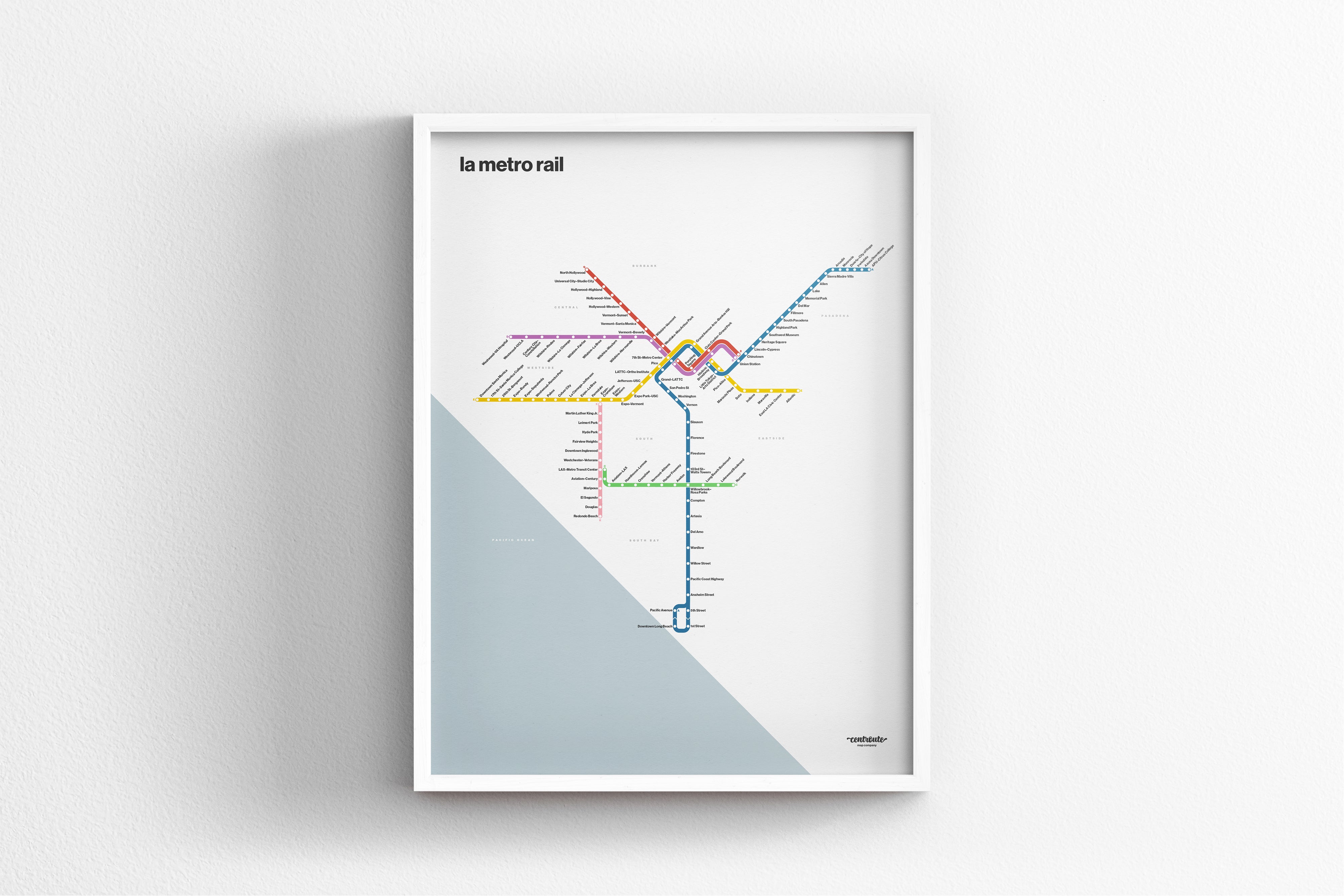 LA Metro Rail / Light Mode System Map