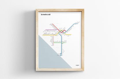 LA Metro Rail / Light Mode System Map