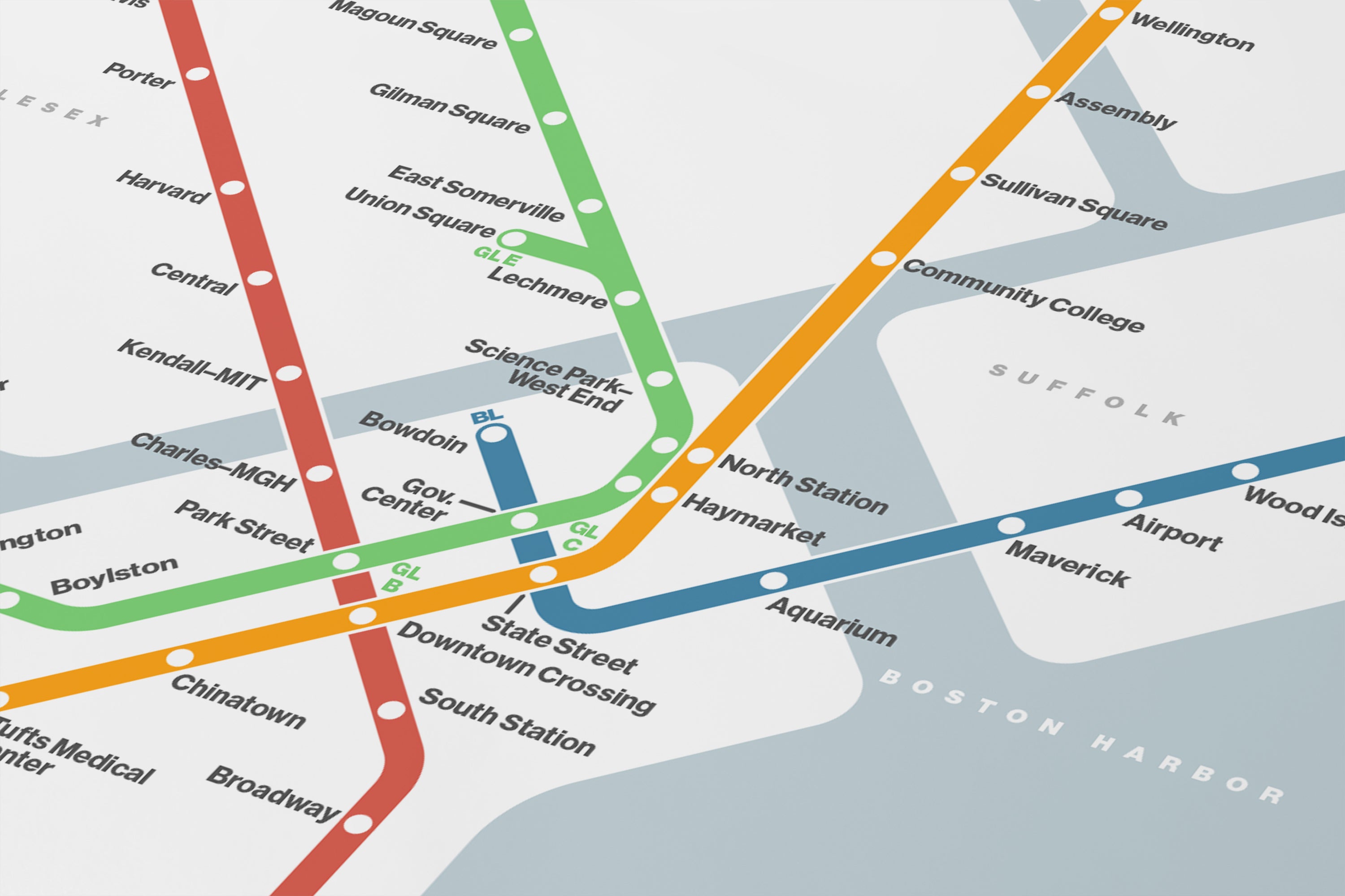 Boston T / Light Mode System Map