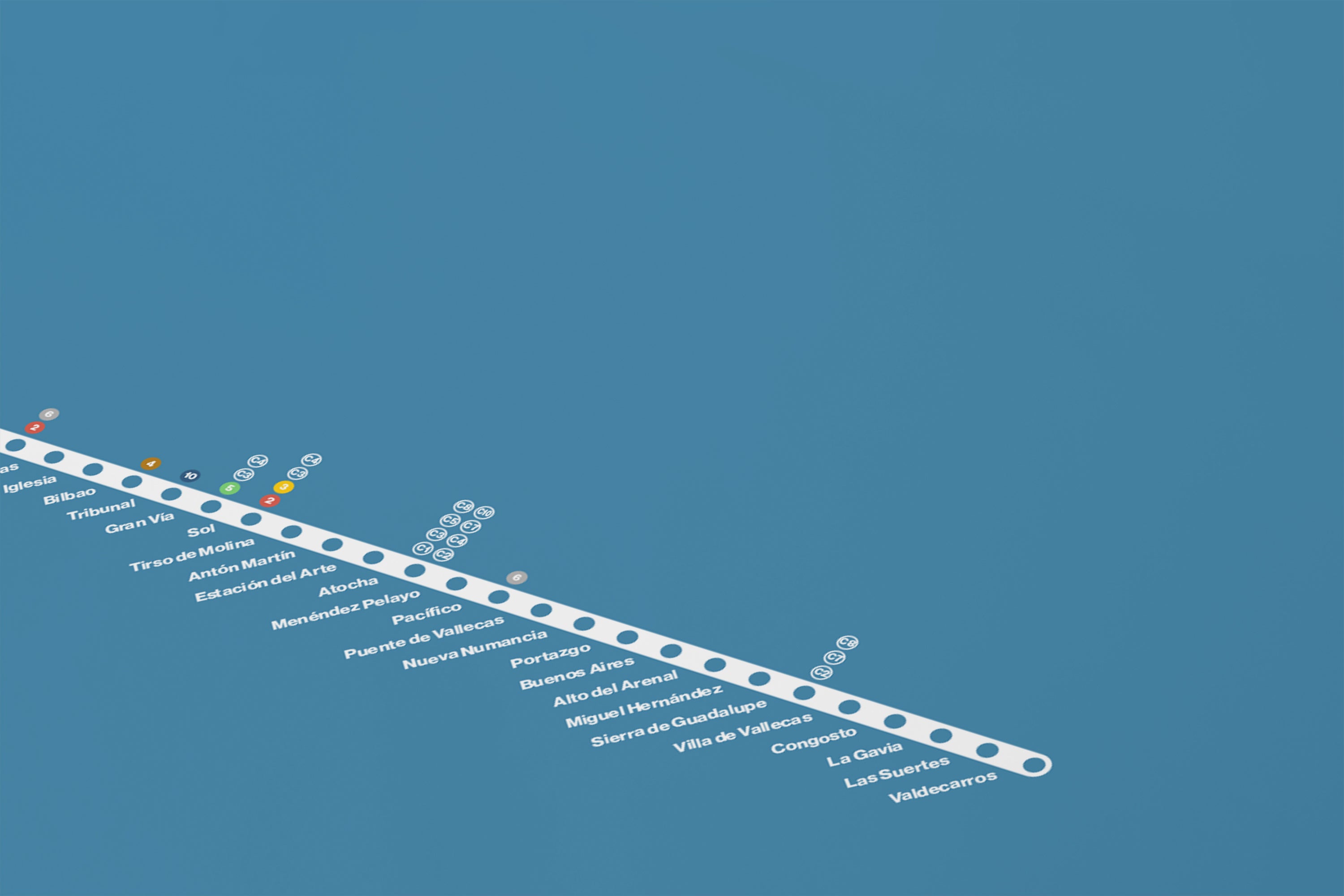 Line 1 Map / Madrid Metro