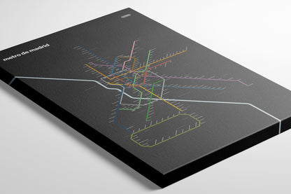 Madrid Metro / Dark Mode System Map