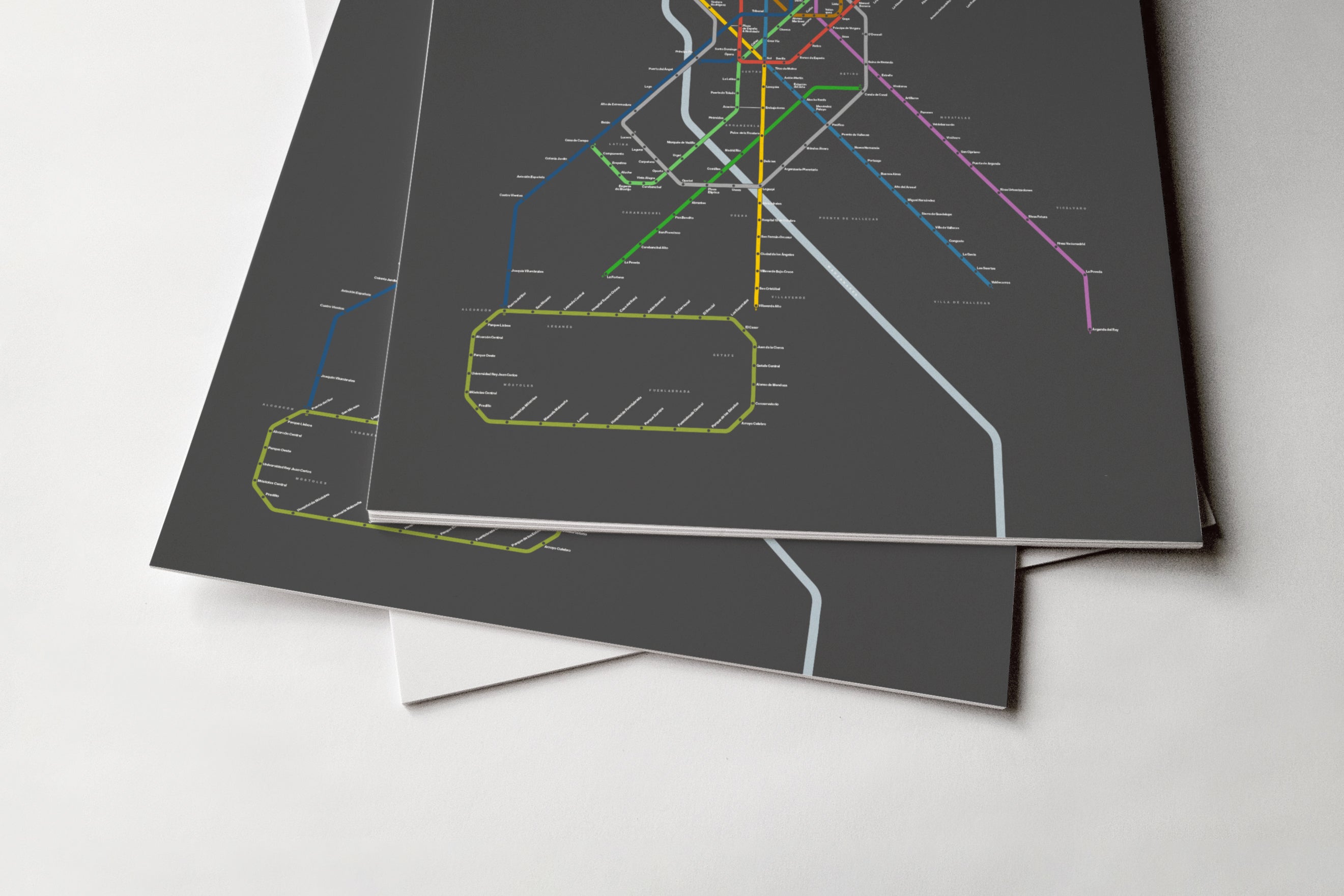 Madrid Metro / Dark Mode System Map