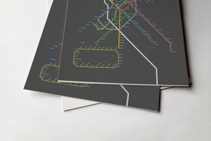 Madrid Metro / Dark Mode System Map
