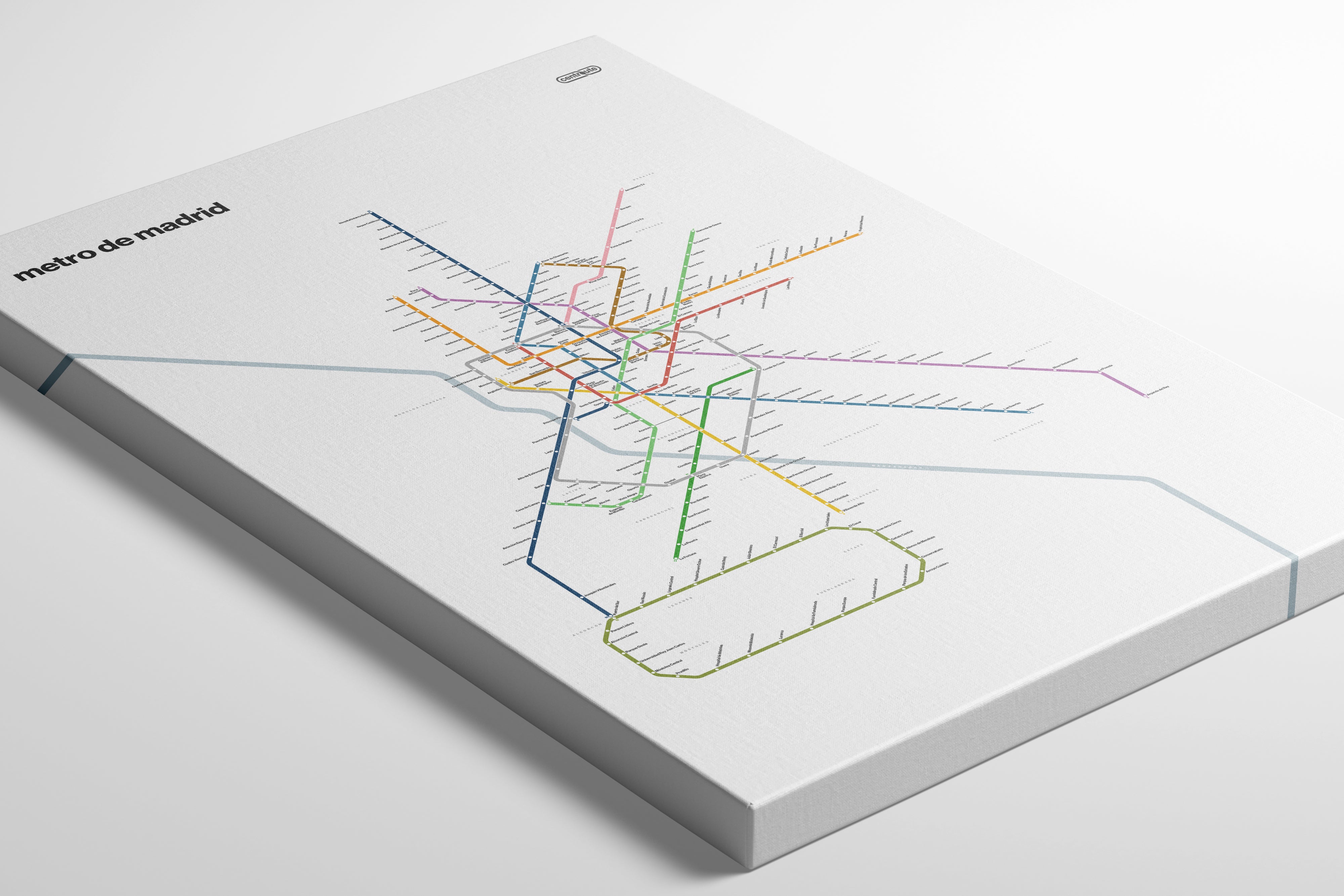 Madrid Metro / Light Mode System Map