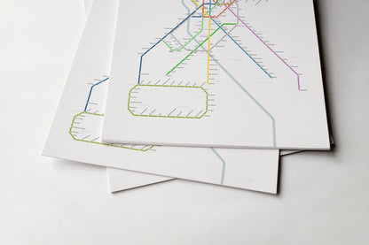 Madrid Metro / Light Mode System Map