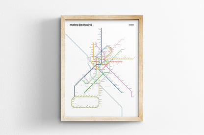 Madrid Metro / Light Mode System Map