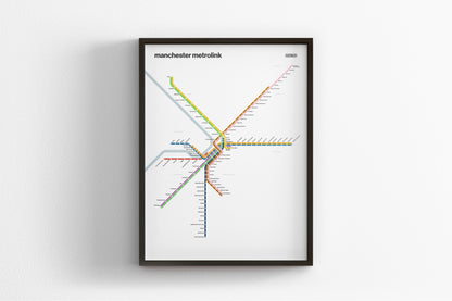 Manchester Metrolink / Light Mode System Map