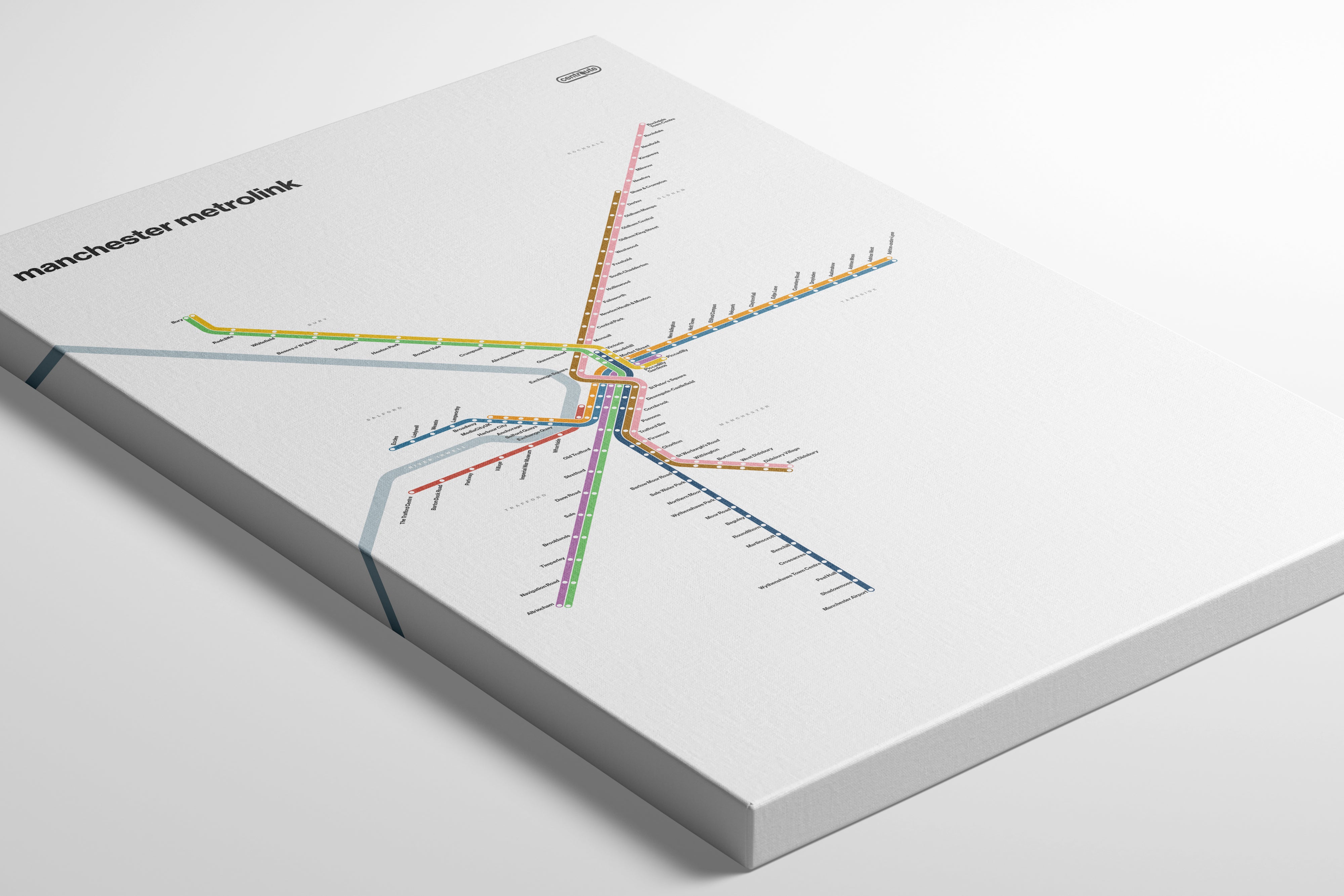 Manchester Metrolink / Light Mode System Map