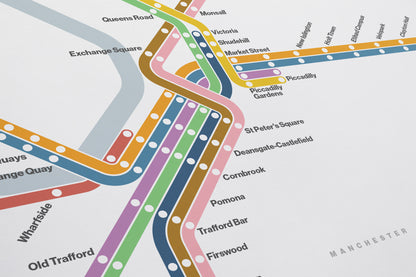 Manchester Metrolink / Light Mode System Map