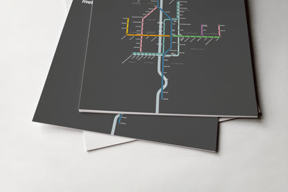 Medellín Metro / Dark Mode System Map