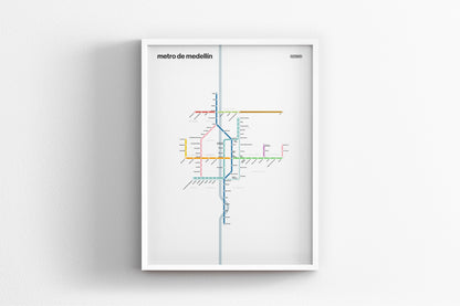 Medellín Metro / Light Mode System Map