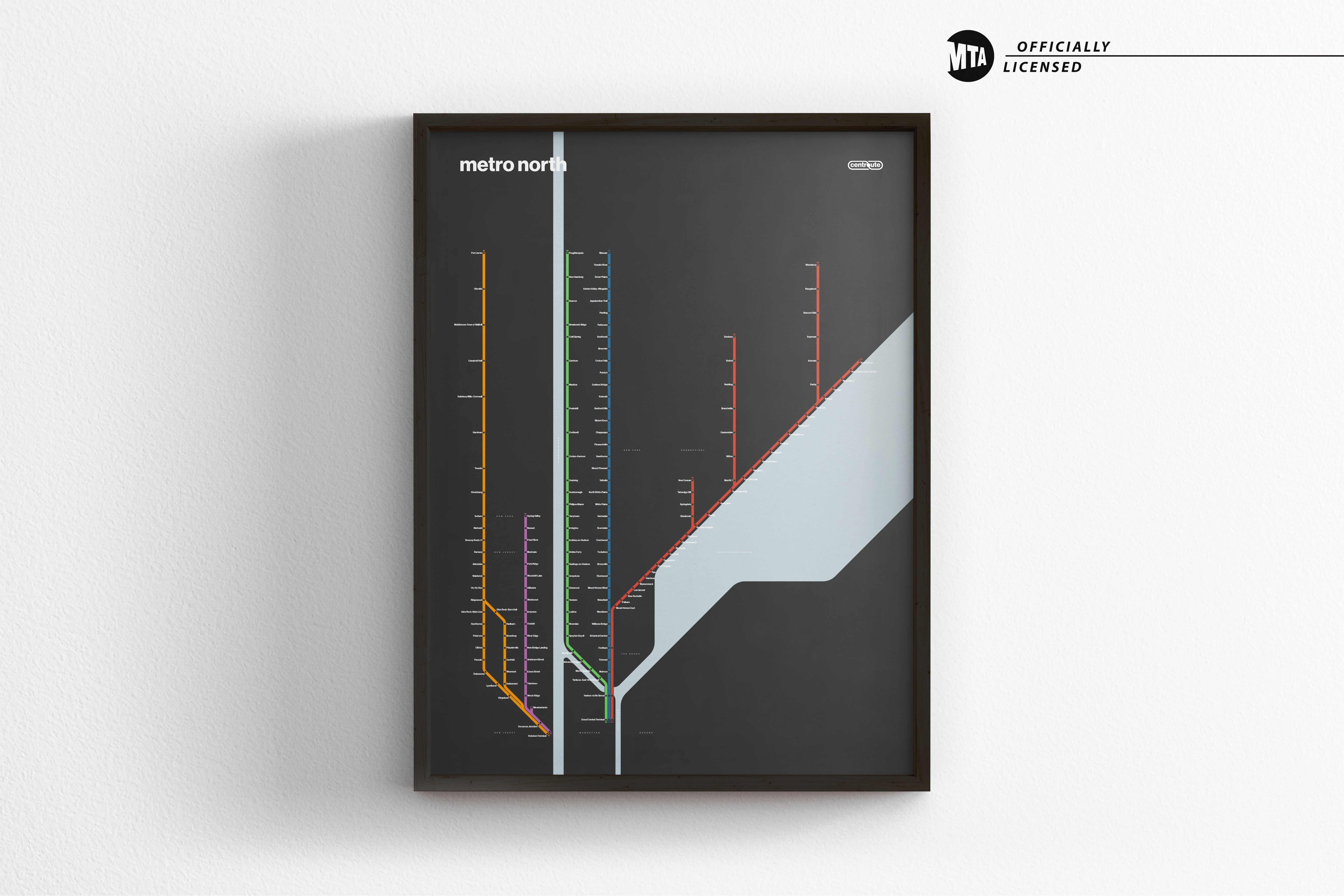 Metro North / Dark Mode System Map