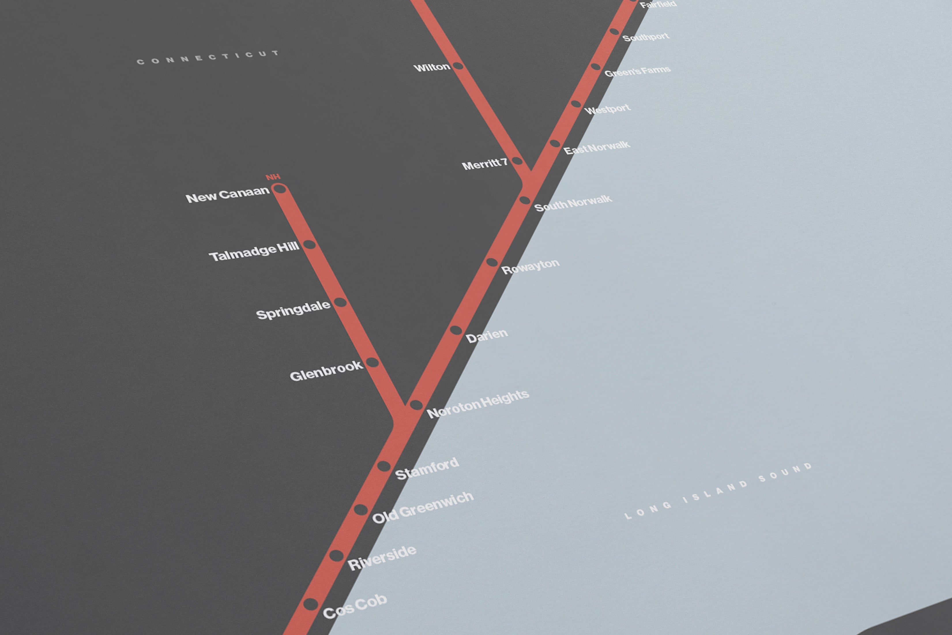 Metro North / Dark Mode System Map