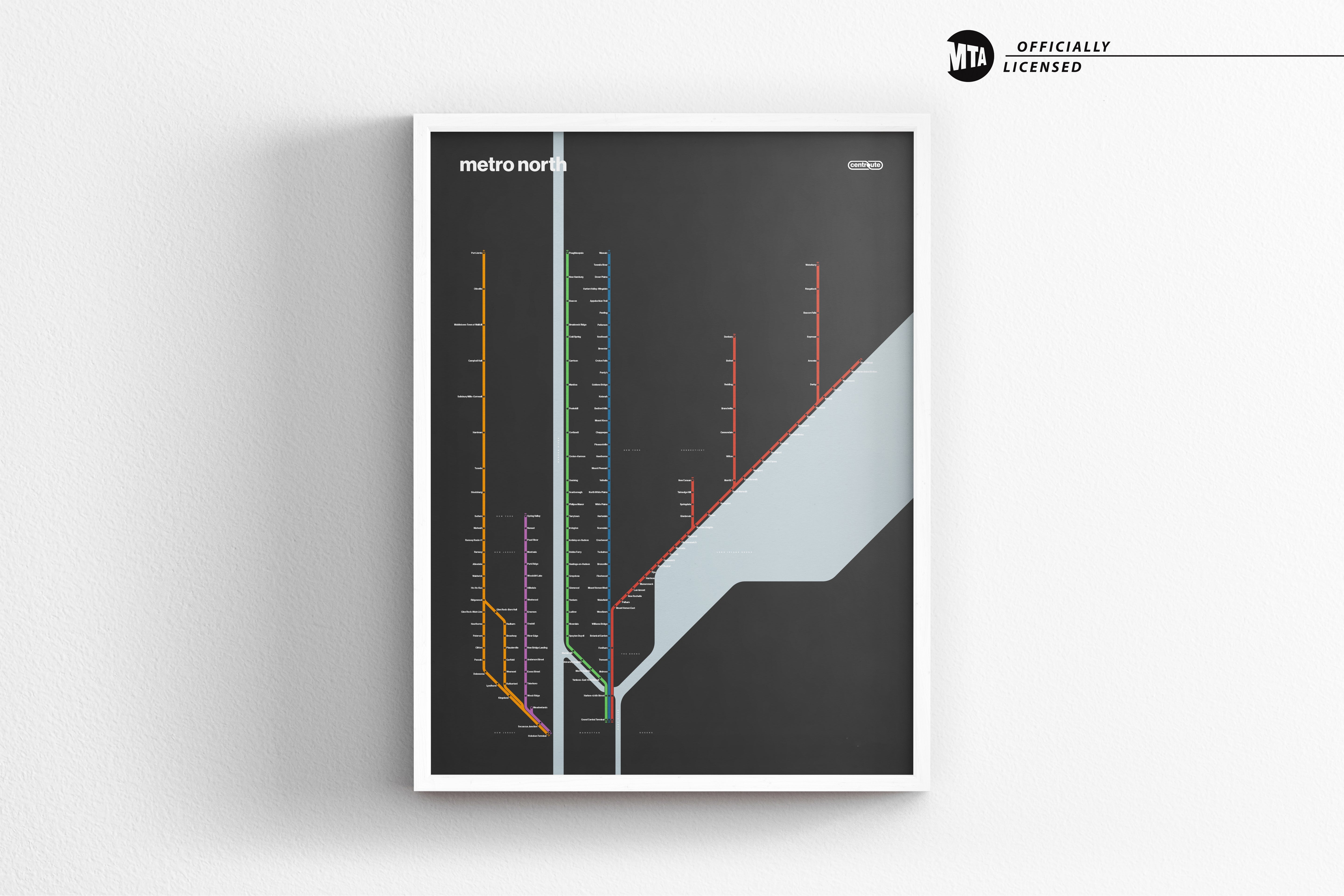 Metro North / Dark Mode System Map