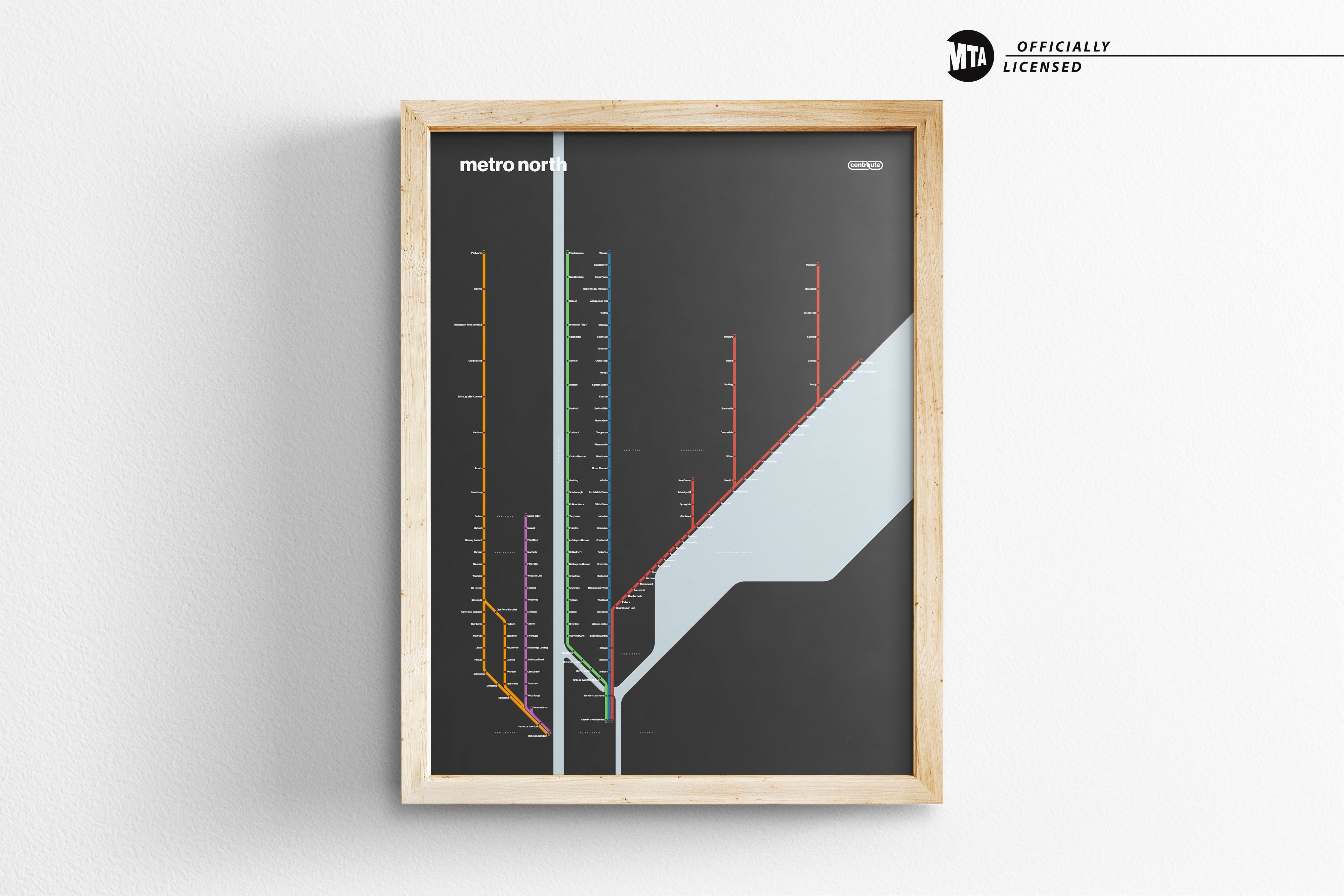 Metro North / Dark Mode System Map