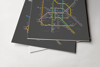 Mexico City Metro / Dark Mode System Map