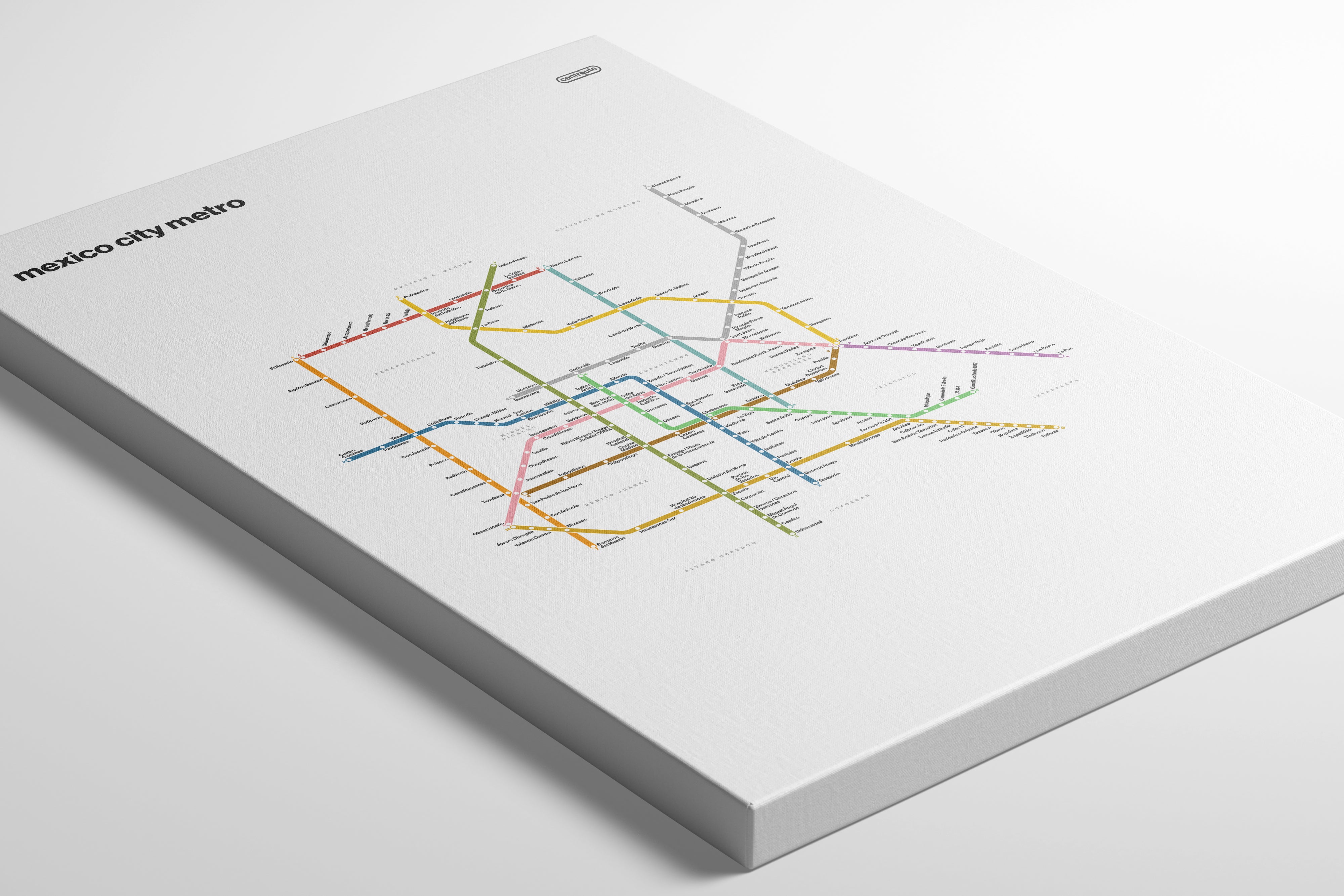 Mexico City Metro / Light Mode System Map