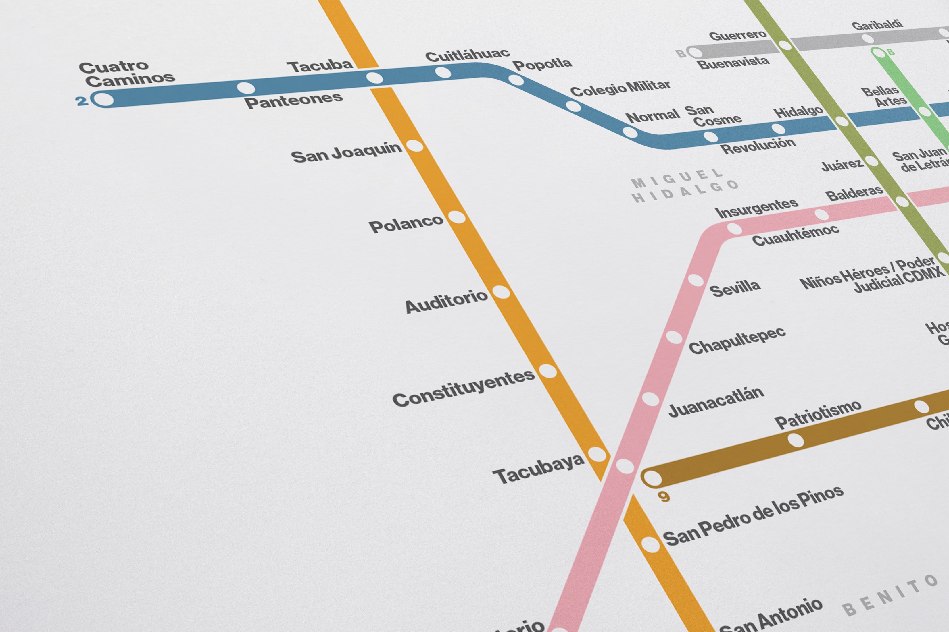 Mexico City Metro / Light Mode System Map
