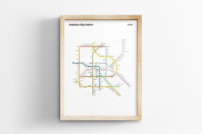 Mexico City Metro / Light Mode System Map