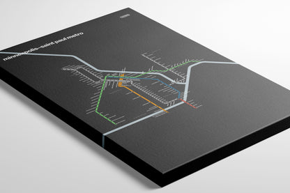 Minneapolis–St. Paul Metro / Dark Mode System Map