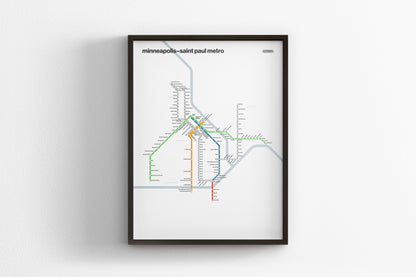 Minneapolis–St. Paul Metro / Light Mode System Map