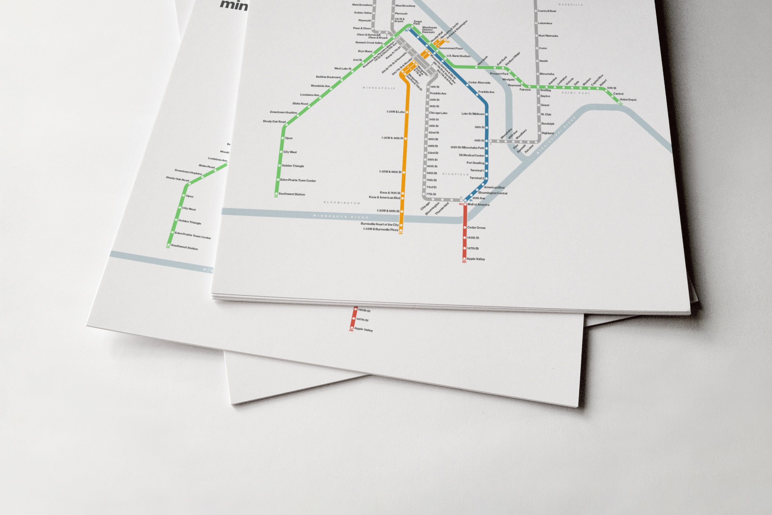 Minneapolis–St. Paul Metro / Light Mode System Map
