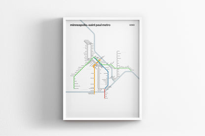 Minneapolis–St. Paul Metro / Light Mode System Map