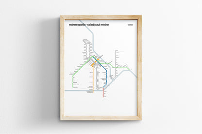 Minneapolis–St. Paul Metro / Light Mode System Map