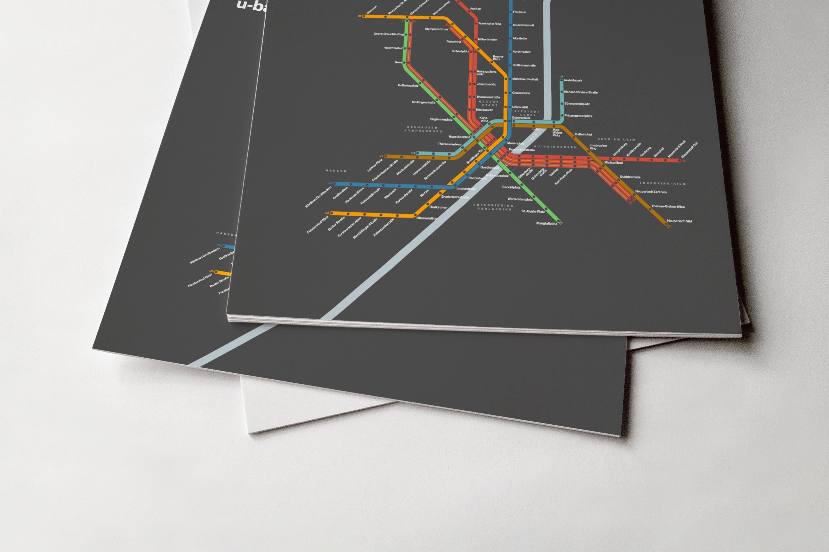 Munich U-Bahn / Dark Mode System Map