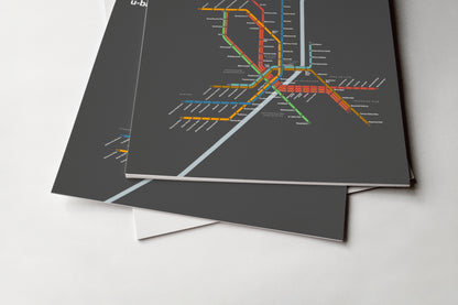 Munich U-Bahn / Dark Mode System Map