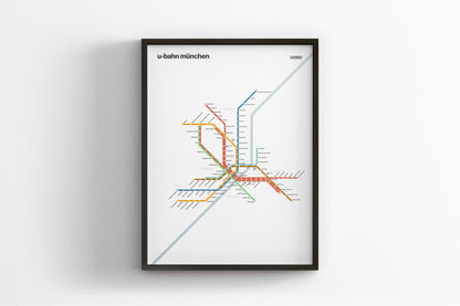 Munich U-Bahn / Light Mode System Map
