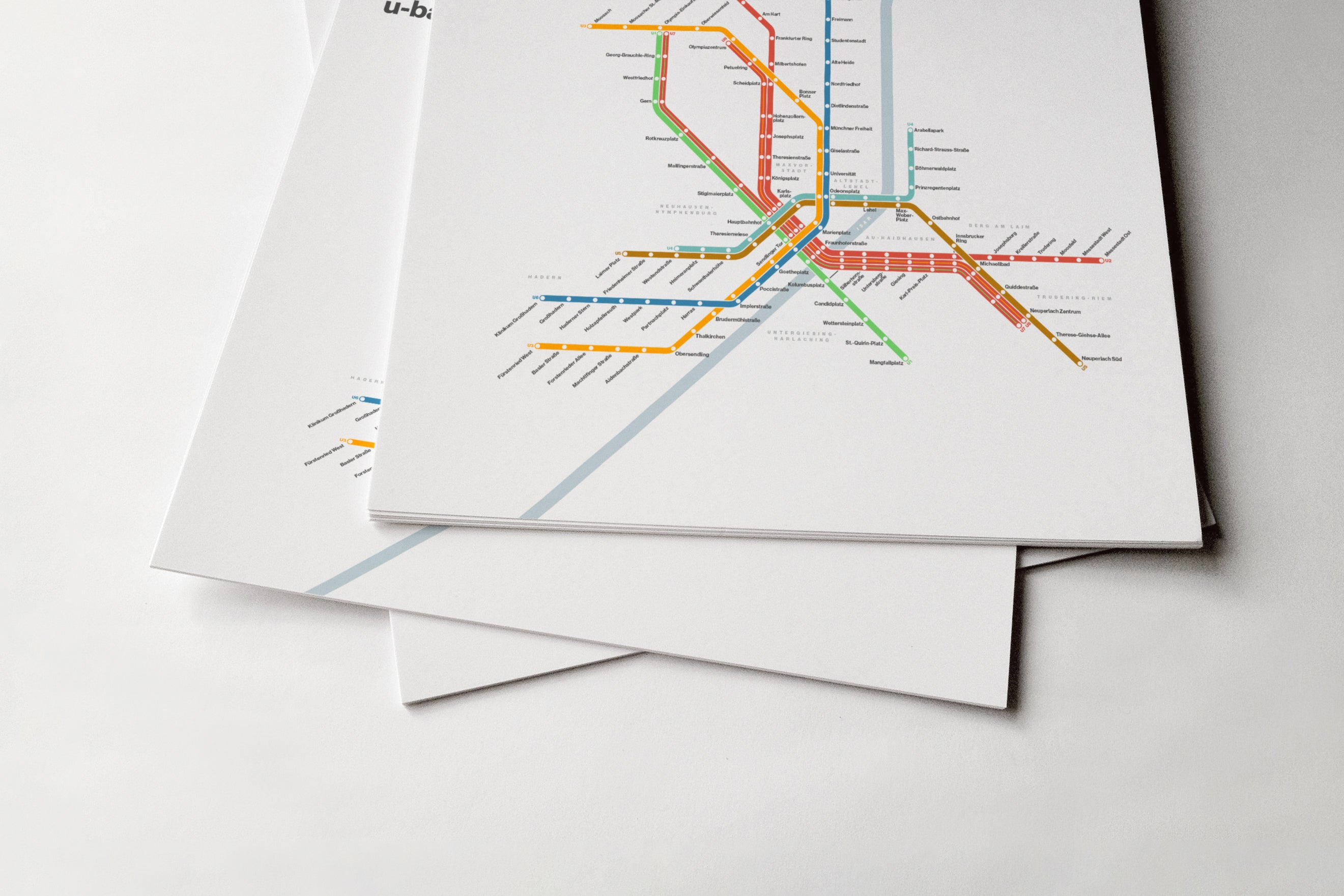 Munich U-Bahn / Light Mode System Map