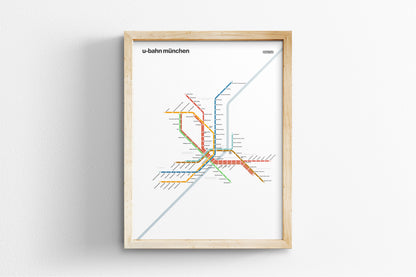 Munich U-Bahn / Light Mode System Map