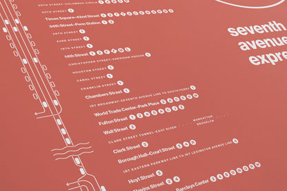 3 Train Map One Color / NYC Subway