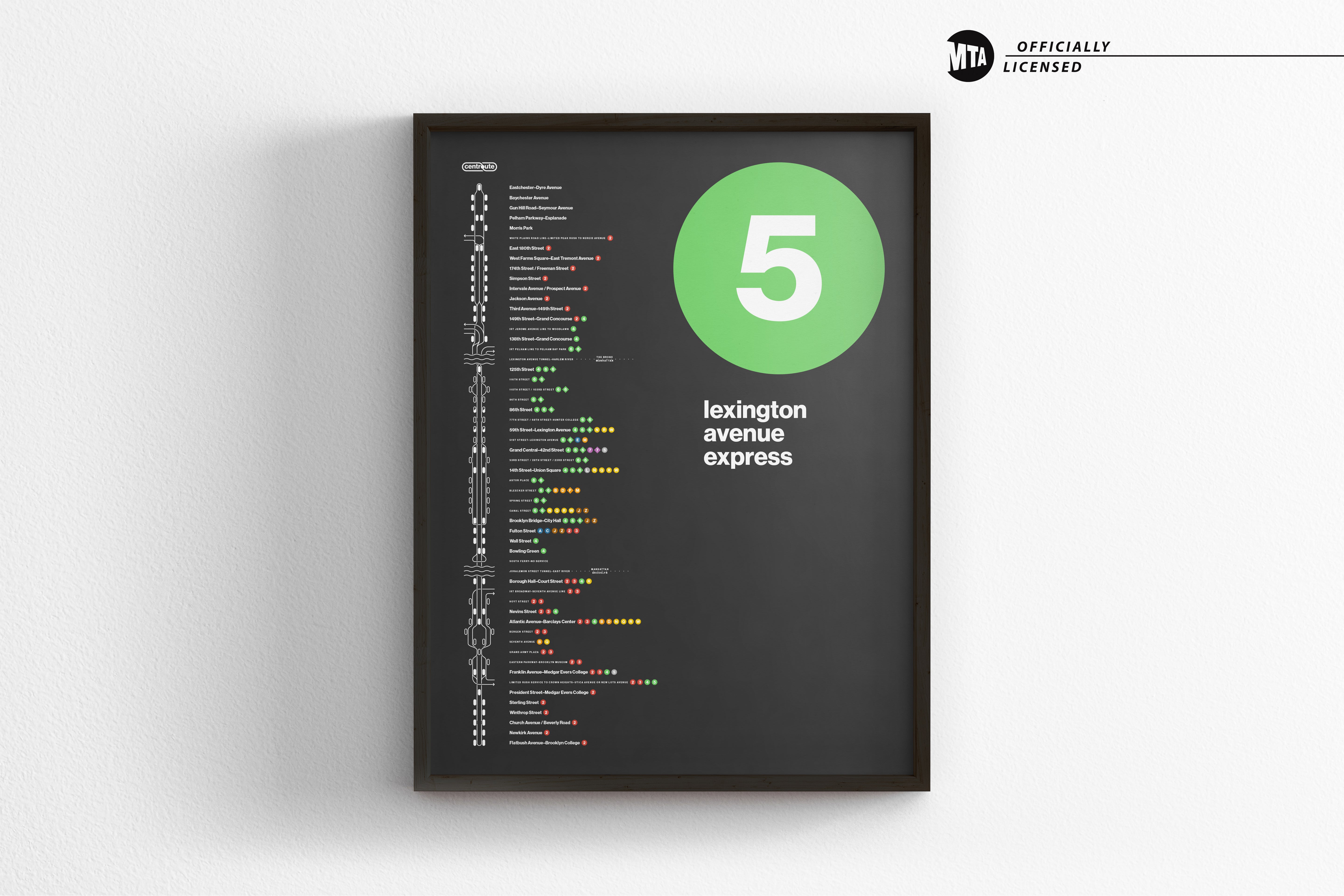 5 Train Map / NYC Subway