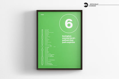 6 Train Map One Color / NYC  Subway