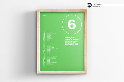 6 Train Map One Color / NYC  Subway