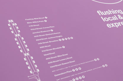 7 Train Map – One Color / NYC Subway