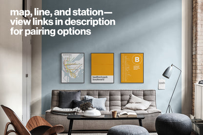 B Train Map One Color / NYC Subway