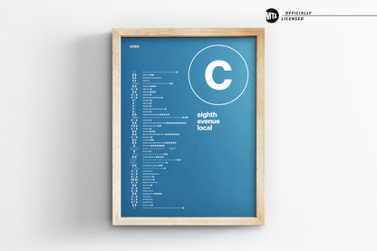 C Train Map One Color / NYC Subway