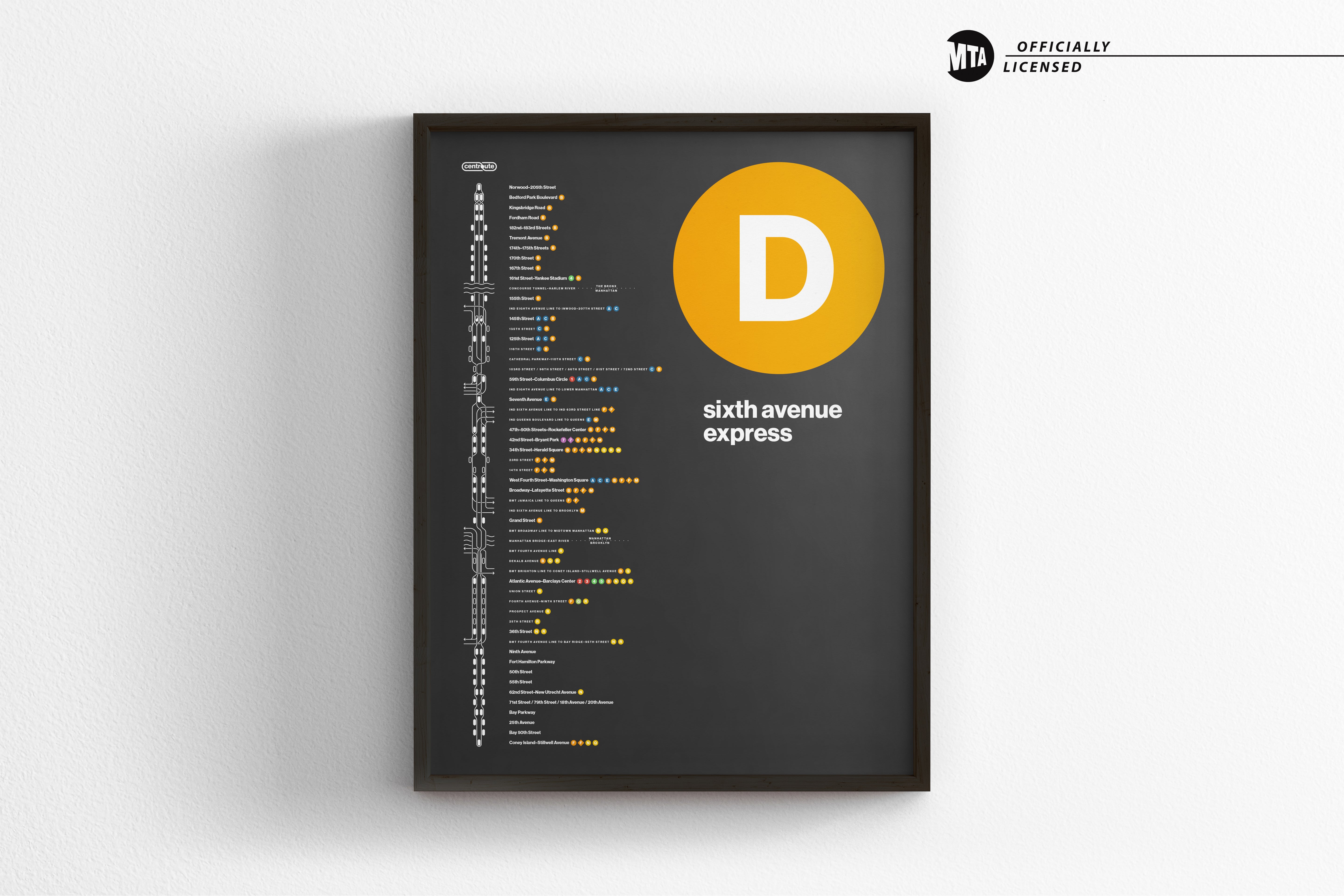 D Train Map / NYC Subway