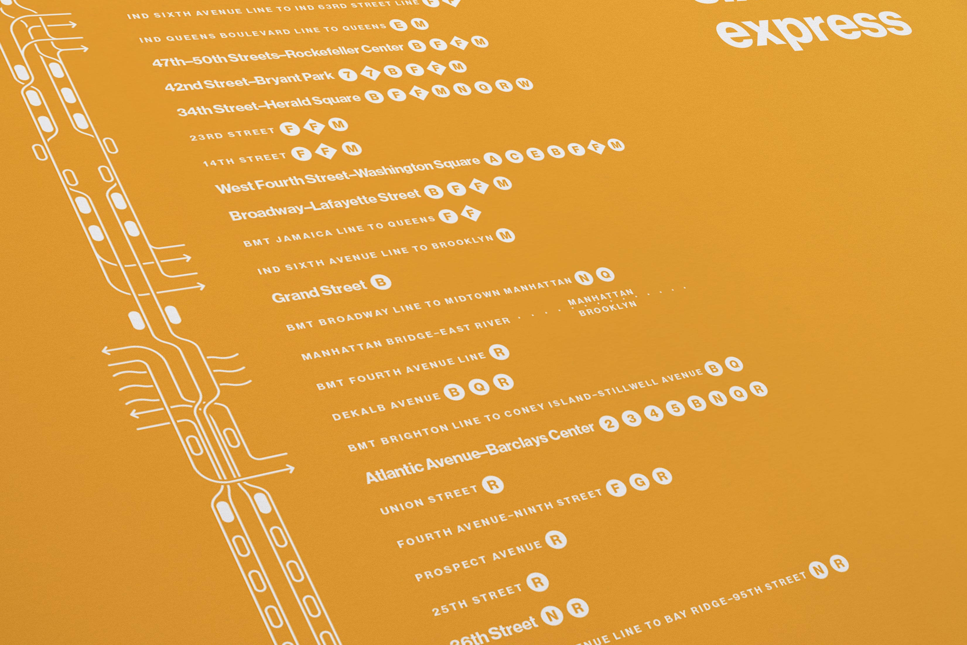 D Train Map One Color / NYC Subway