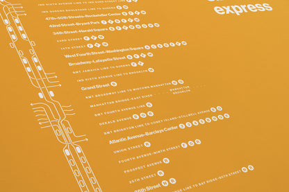 D Train Map One Color / NYC Subway