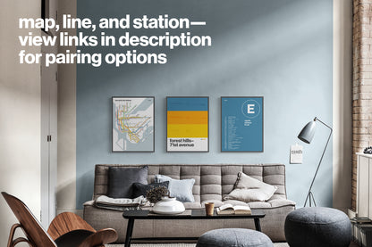 E Train Map One Color / NYC  Subway