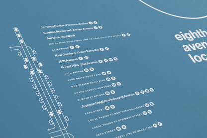 E Train Map One Color / NYC  Subway