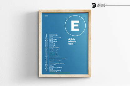E Train Map One Color / NYC  Subway